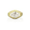 Dominique Cohen 3ct elongated hexagon east-west signet ring in brushed 18k gold<span class='visuallyhidden'>; shop help at 760-978-9297.</span>