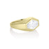 Dominique Cohen 3ct elongated hexagon east-west signet ring in brushed 18k gold<span class='visuallyhidden'>; shop help at 760-978-9297.</span>