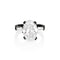 Dominique Cohen grande oval diamond ring with tapered baguette bookends, in black gold<span class='visuallyhidden'>; shop help at 760-978-9297.</span>