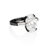grande oval diamond ring with tapered baguette bookends, angle view<span class='visuallyhidden'>; shop help at 760-978-9297.</span>