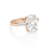 grande oval diamond ring with tapered baguette bookends, angle view<span class='visuallyhidden'>; shop help at 760-978-9297.</span>