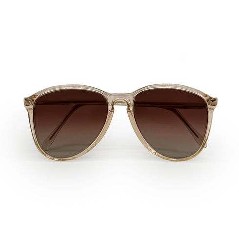 vintage Argos aviator sunglasses with icy beige frames kissed by Dominique Cohen with diamonds<span class='visuallyhidden'>; shop help at 760-978-9297.</span>