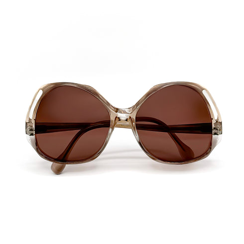 in gradient amber, butterfly glam sunglasses with cutout detail and champagne diamonds<span class='visuallyhidden'>; shop help at 760-978-9297.</span>