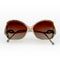genuine vintage Argos flair-edge sunglasses in ombre peach to smokey grey, with champagne diamonds<span class='visuallyhidden'>; shop help at 760-978-9297.</span>