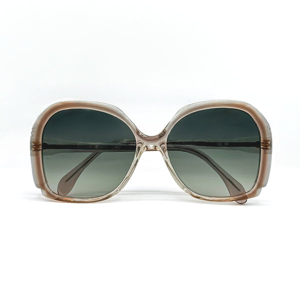 vintage round-edge Argos oversized glam sunglasses with champagne diamonds<span class='visuallyhidden'>; shop help at 760-978-9297.</span>