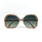 vintage round-edge Argos oversized glam sunglasses with champagne diamonds<span class='visuallyhidden'>; shop help at 760-978-9297.</span>
