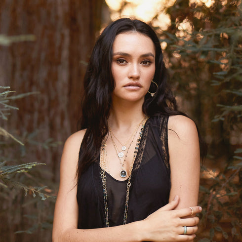 in yellow gold, with big sis<br>shop the look > nightfall <span class='visuallyhidden'>Phone or text 323-404-2959 for shopping assistance</span>