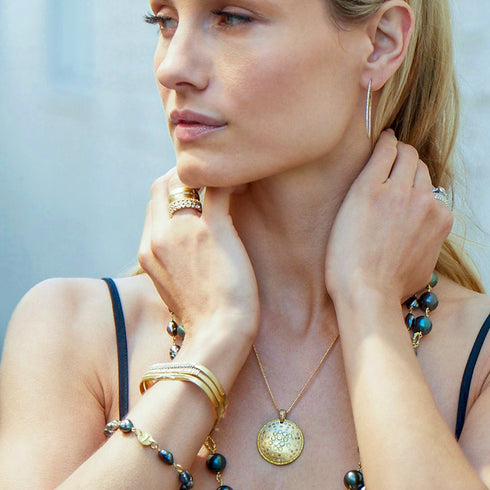 1.5 inch tall little sis<br>shop the look > sunburst and pearls <span class='visuallyhidden'>Text, phone 323-404-2959 for shopping assistance.</span>