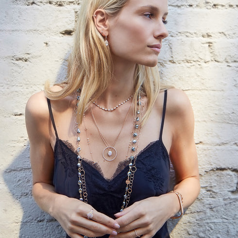 add a bit of color pop to shop the look > glisten,<br>whether with the shown white diamond necklaces or their champagne sisters <span class='visuallyhidden'>Call, text 323-404-2959 for shopping assistance</span>