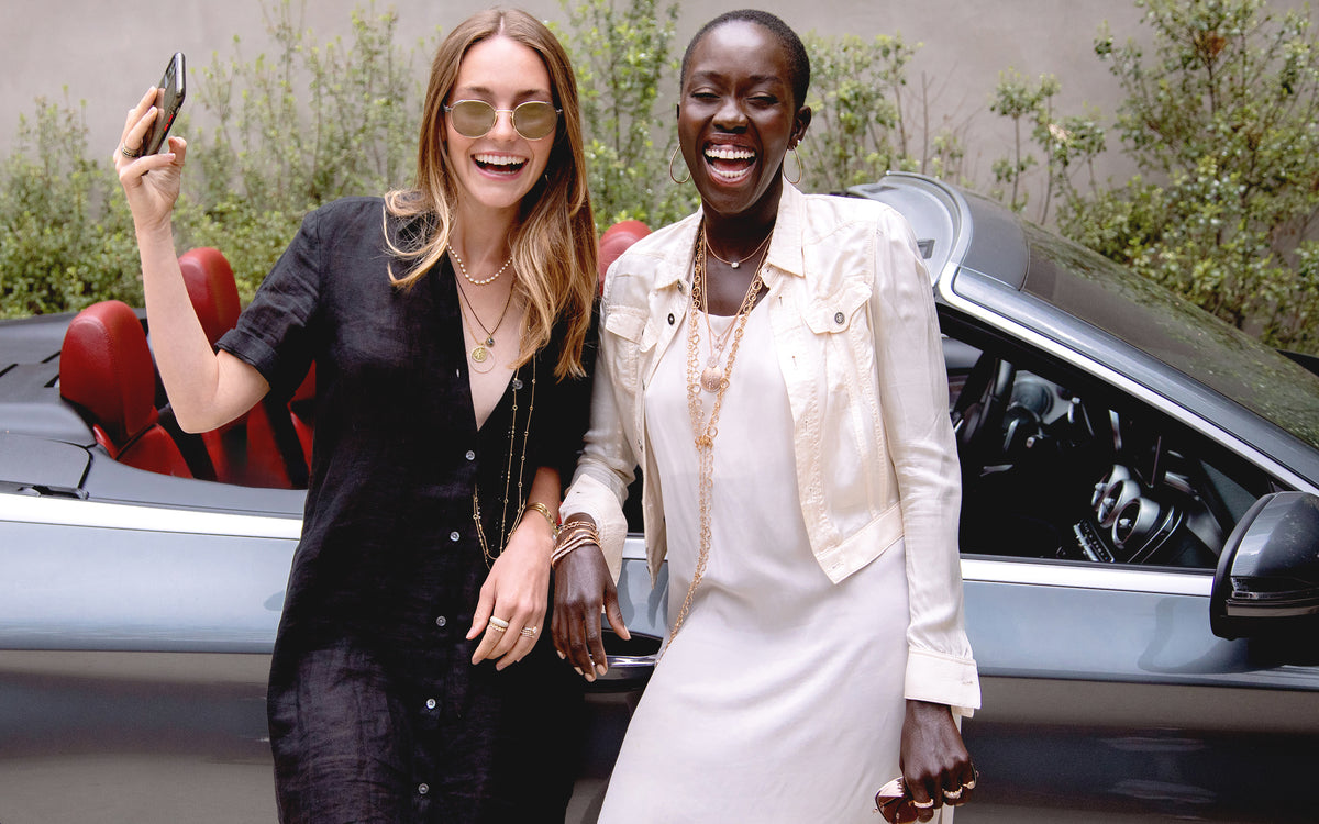 Dominique Cohen Shop the Look Travel Darlings, a road-tripping yellow gold, rose gold diamond jewelry collection; call 323-404-2959 if you need shopping help.