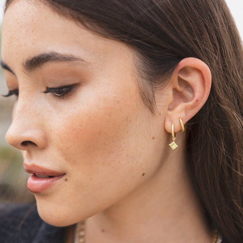 sister yellow diamond earring (same earwire),<br>in 18k yellow gold <span class='visuallyhidden'>Call or text 323-404-2959 if you need shopping assistance.</span>