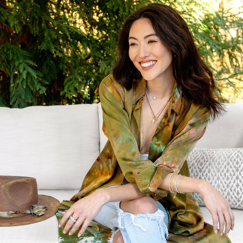 perfect with our bezel-set choker, likewise available in an array of golds<br>shop the look > desert bloom <span class='visuallyhidden'>Text, phone 323-404-2959 for shopping assistance.</span>
