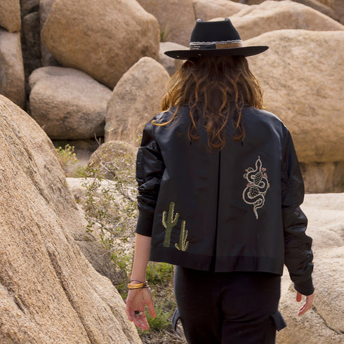 in black, with optional custom embroidery up-styling<br>shop the look > rock hounds <span class='visuallyhidden'>Text, phone 323-404-2959 for shopping assistance.</span>