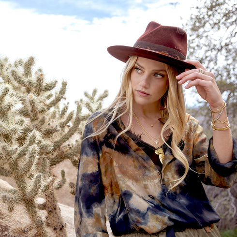 twist-crown sis, in burnished copper<br>shop the look > gold mine, all mine <span class='visuallyhidden'>Call, text 323-404-2959 for shopping assistance</span>