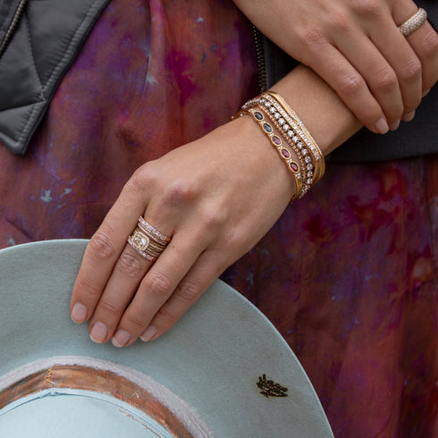 wardrobe with our ombré spinel bangle and more from<br>shop the look > earth day <span class='visuallyhidden'>Call, text 323-404-2959 for shop help.</span>