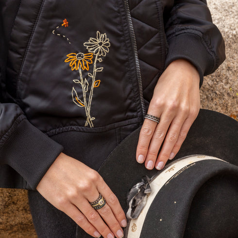 shop the look > vision quest,<br>with floral embroidery up-styling option <span class='visuallyhidden'>Call, text 323-404-2959 for shopping assistance</span>