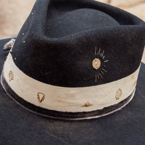 beautifully executed distress work, textiles, hardware, and embroidery<span class='visuallyhidden'>Call or text 323-404-2959 if you need shopping assistance.</span>