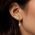 with our hex studs + sister pear drop, up close<span class='visuallyhidden'>; shop help at 760-978-9297.</span>
