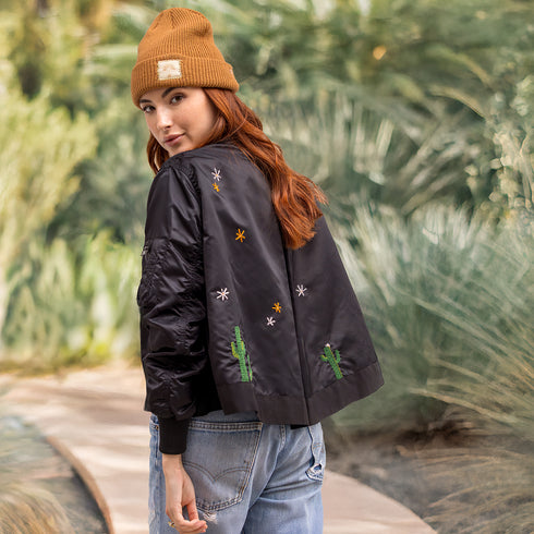 with one of our limited edition custom-embroidered bomber jackets<span class='visuallyhidden'>; shop help at 760-978-9297.</span>