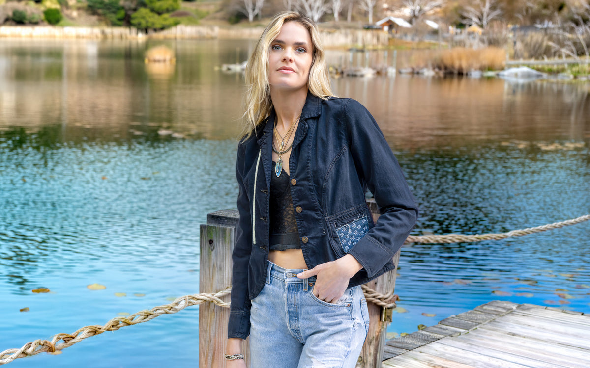shop the look > effortless elegance, a laid back luxe designer jewelry and one of a kind denim apparel collection featuring diamonds, labradorite, emeralds and 18K yellow and black golds; exclusively at Dominique Cohen; shop help at 760-978-9297.