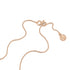 the included 18k rose gold chain has two clasp rings for your styling flexibility<span class='visuallyhidden'>; shop help at 760-978-9297.</span>