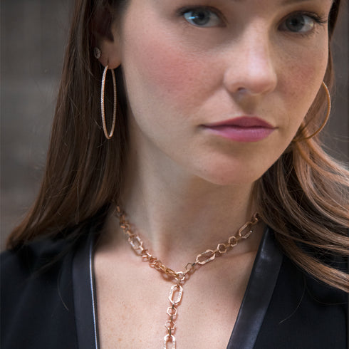 white diamond sis, with our timepiece chain clasped lariat style<br>(both available in black diamonds) <span class='visuallyhidden'>Call or text 323-404-2959 for shopping assistance</span>