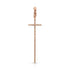 Dominique Cohen tall narrow diamond cross enhancer, hinged bail, in champagne diamonds and 18k rose gold <span class='visuallyhidden'>Call, text 323-404-2959 for shopping help.</span>