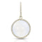 round cabochon enhancer with diamond surround and diamond-faced smooth-back bail, size large, in moonstone and 18k yellow gold <span class='visuallyhidden'>Call, text 323-404-2959 for shopping help.</span>