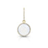 round cabochon enhancer with diamond surround and diamond-faced smooth-back bail, size small, in moonstone and 18k yellow gold <span class='visuallyhidden'>Call, text 323-404-2959 for shopping help.</span>