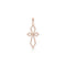Dominique Cohen delicate deco cross enhancer, hinged bail, in champagne diamonds and 18k rose gold <span class='visuallyhidden'>Call, text 323-404-2959 for shopping help.</span>
