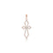 Dominique Cohen delicate deco cross enhancer, hinged bail, in white diamonds and 18k rose gold <span class='visuallyhidden'>Call, text 323-404-2959 for shopping help.</span>