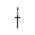 narrow medium cross enhancer on hinged bail, in black diamonds and black gold <span class='visuallyhidden'>Call, text 323-404-2959 for shopping help.</span>