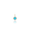 Sleeping Beauty turquoise and diamond 18k gold enhancer<br>with diamond kissed hinged bail for easy wardrobing <span class='visuallyhidden'>Call or text 323-404-2959 for shopping assistance</span>