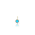 Sleeping Beauty turquoise and diamond 18k gold enhancer<br>with diamond kissed hinged bail for easy wardrobing <span class='visuallyhidden'>Call or text 323-404-2959 for shopping assistance</span>