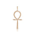 Dominique Cohen diamond-kissed ankh key of life enhancer, grande size, in 18k rose gold <span class='visuallyhidden'>Call or text 323-404-2959 if you need shopping assistance.</span>