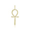 Dominique Cohen intricately etched, diamond-kissed Ankh key of life enhancer, grande size with hinged bail, in 18k yellow gold <span class='visuallyhidden'>Call or text 323-404-2959 if you need shopping assistance.</span>