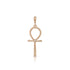 Dominique Cohen intricately etched, diamond-kissed petite Ankh key of life enhancer in 18k rose gold <span class='visuallyhidden'>Call or text 323-404-2959 if you need shopping assistance.</span>