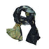 limited edition double-dyed silk scarf in sage and black hues <span class='visuallyhidden'>Call, text 323-404-2959 for shopping help.</span>