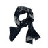 long cotton scarf, hand-dyed<br>in sultry shades of black and creme <span class='visuallyhidden'>Call or text 323-404-2959 if you need shopping assistance.</span>