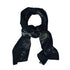 long cotton scarf, hand-dyed<br>in sultry shades of black and sage <span class='visuallyhidden'>Call or text 323-404-2959 if you need shopping assistance.</span>