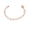 made to order diamond pave marquise link, textured link chain bracelet by Dominique Cohen, in white diamonds and 18k rose gold <span class='visuallyhidden'>Call, text 323-404-2959 for shopping help.</span>