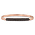 pavé black diamond hinged huggie bangle, <br>in 18k rose gold <span class='visuallyhidden'>Call, text 323-404-2959 for shopping help.</span>