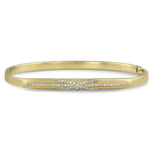 Dominique Cohen diamond northstar fitted bangle, head-on view <span class='visuallyhidden'>Call, text 323-404-2959 for shopping help.</span>