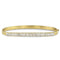 tapered diamond baguettes custom fitted bangle, head-on view <span class='visuallyhidden'>Call or text 323-404-2959 if you need shopping assistance.</span>