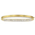 tapered diamond baguettes custom fitted bangle, head-on view <span class='visuallyhidden'>Call or text 323-404-2959 if you need shopping assistance.</span>