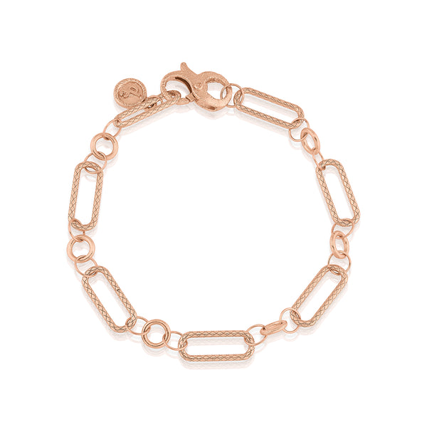 grande paperclip bracelet<br>in 18k rose gold <span class='visuallyhidden'>Call or text 323-404-2959 if you need shopping assistance.</span>