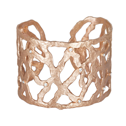 Dominique Cohen twist link and Buddha link chain bracelet, in 18k rose gold <span class='visuallyhidden'>Call, text 323-404-2959 for shopping help.</span>
