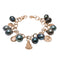 Tahitian pearl charm bracelet in 18k rose gold <span class='visuallyhidden'>Contact the Beverly Hills store at 323-404-2959 or through this website for shopping assistance.</span>