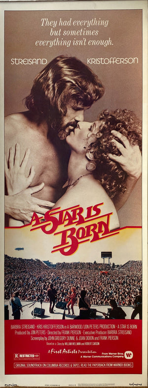 a star is born original, limited edition insert card movie poster,<br>circa 1976,<br> Very Good condition <span class='visuallyhidden'>Call or text 323-404-2959 if you need shopping assistance.</span>