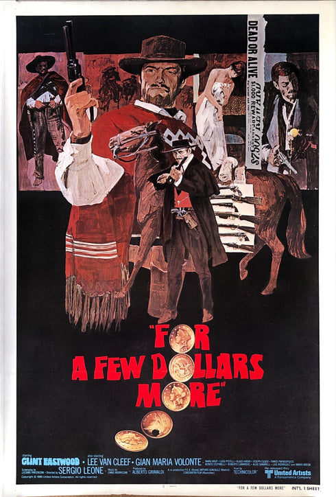 For a Few Dollars More re-release original, limited edition movie poster,<br>circa 1980,<br>near mint condition <span class='visuallyhidden'>Call or text 323-404-2959 if you need shopping assistance.</span>
